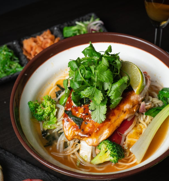 Grilled Salmon Miso Ramen